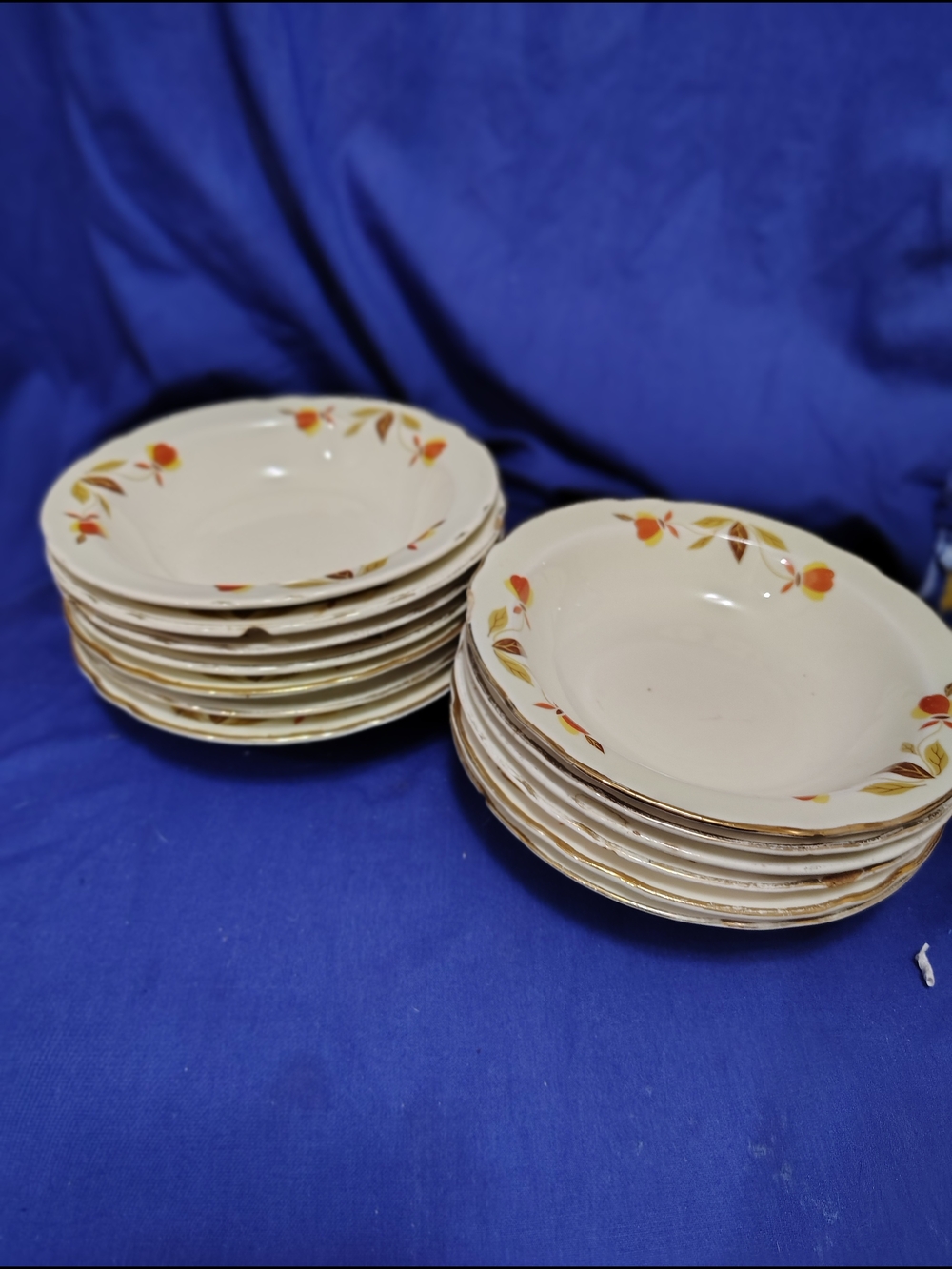 Vintage Hall Autumn Leaf Small Plates Set Of 12